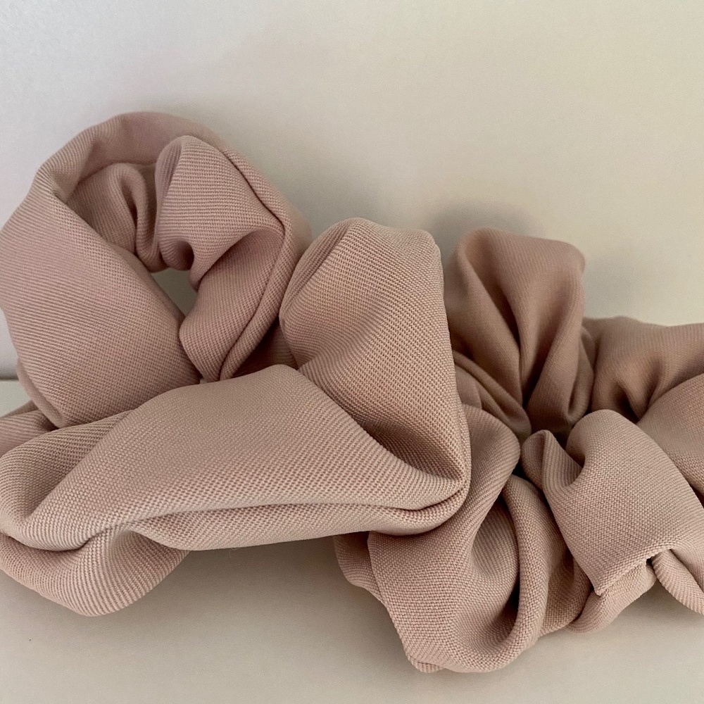 One Quicksand colored scrunchy